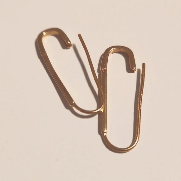 Bling Jewelry 14KGP Sterling Silver Safety Pin Threader Earrings - Picture 2 of 7